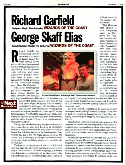 Brandweek - Richard Garfield and George Skaff Elias