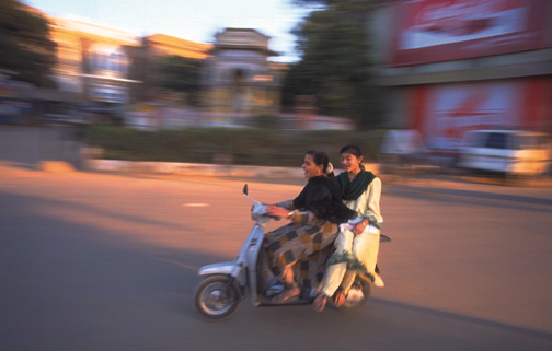 scooting around town